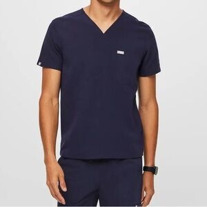 Figs Chisec Scrub Top Navy Blue Mens Size Large
